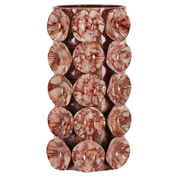 Vaza decorativa Mauro Ferretti, rosie, 12,5x12,5x24cm