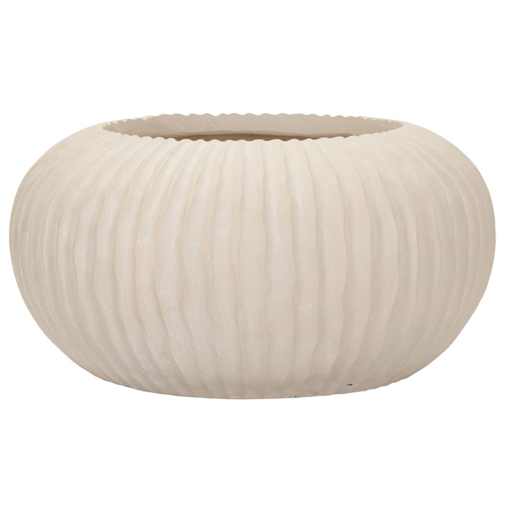 Vaza decorativa Mauro Ferretti, forma joasa, textura embosata, 35x18cm