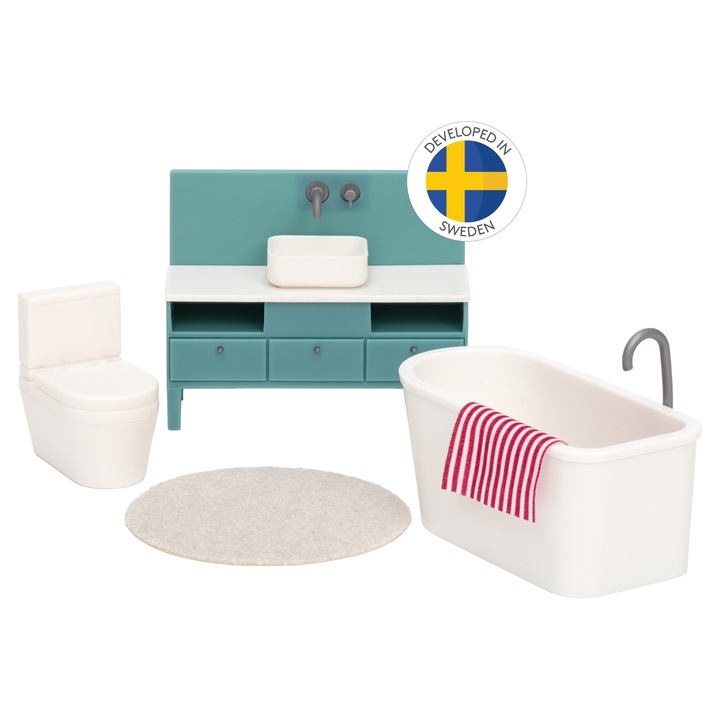 Babaház fürdőszoba alapbútor szett, Fürdőszoba bútor, Lundby