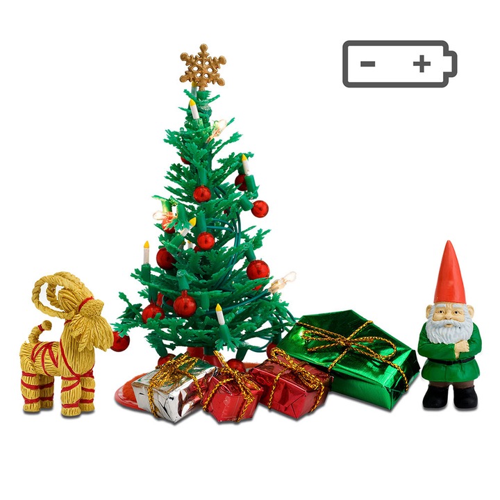 Babaház dekorációs szett, karácsonyfa, karácsony, Lundby
