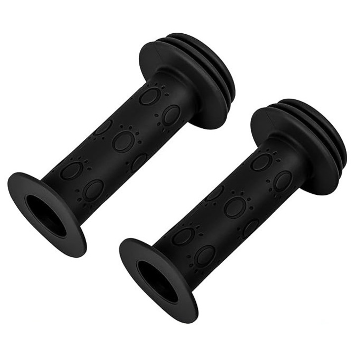 Детски ръкохватки за кормило, 22 мм, със защита от удар, 98 мм дължина, противоплъзгащи и абсорбиращи удари, мек TPR, черен цвят