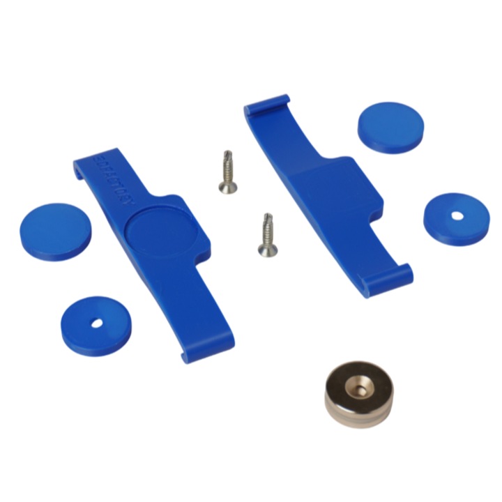 Suport magnetic placuta numar inmatriculare auto Slim - 2 bucati (fata sau spate), albastru