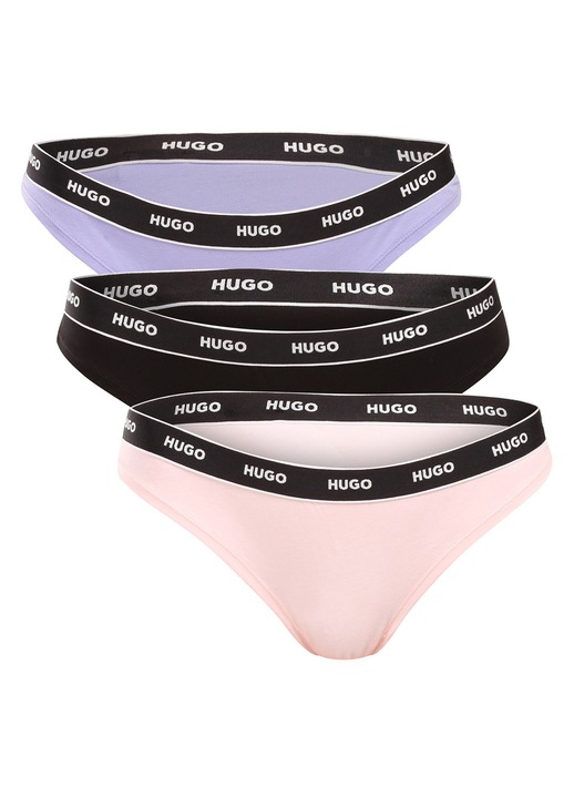 Set 3 tanga dama HUGO, multicolore