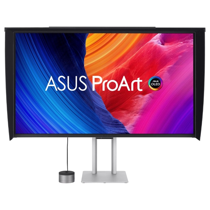 Monitor OLED ASUS ProArt 31.5" PA32UCDMR-K, UHD 3840 x 2160, HDMI, DisplayPort, Boxe, Pivot, 240 Hz, 0.1 ms, Negru-Argintiu