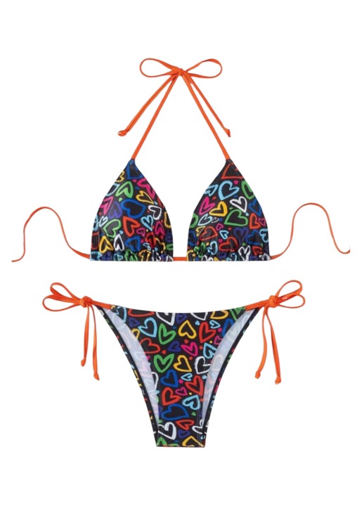 Női kétrészes fürdőruha, többszínű, S INTL méret