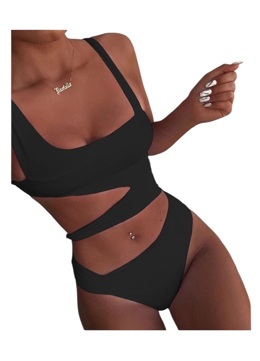 Női fürdőruha Azure Muse, fekete, M INTL méret, kétrészes