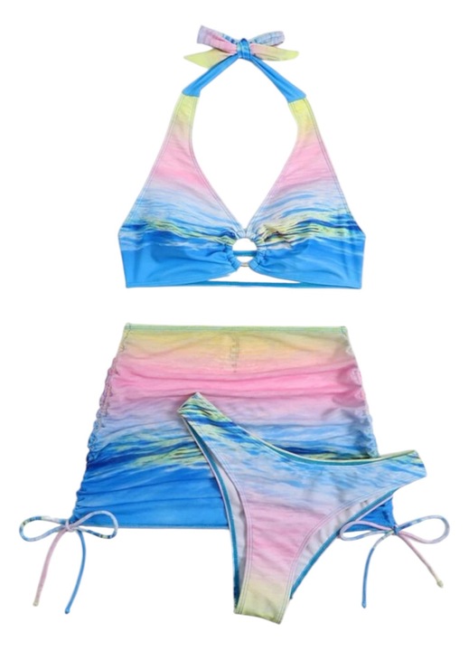 Дамски бански от три части, комплект "Summer Muse", розов, S INTL