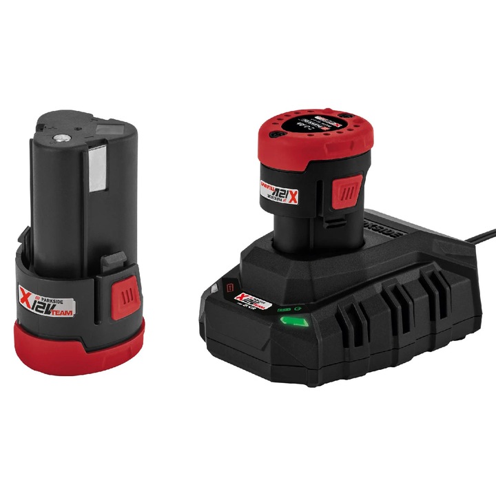Set 2 buc. Baterie și încărcător Parkside 12V, seria X12V - TEAM, 2.4A