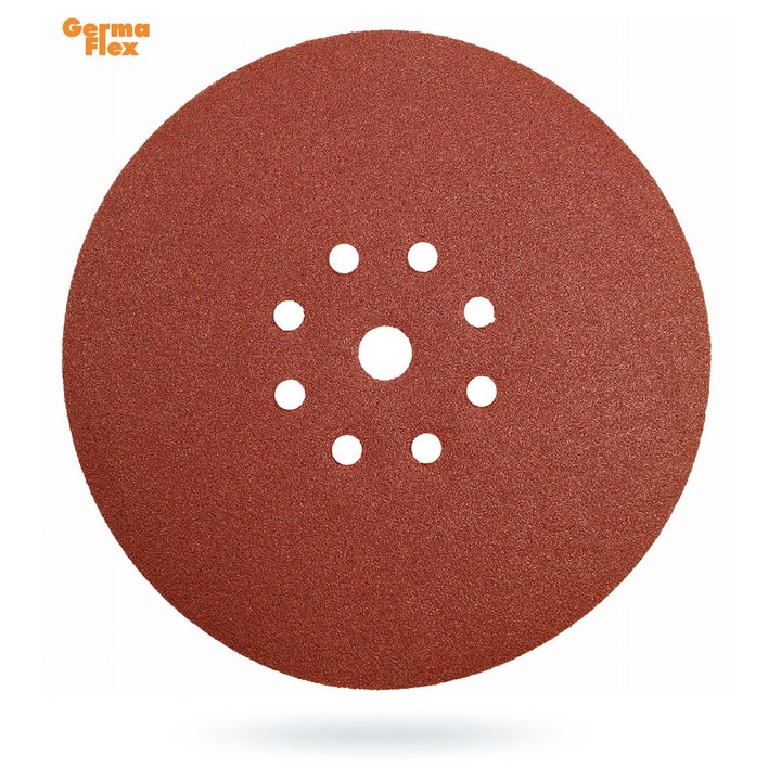 Set 50 discuri abrazive cu arici 225mm P40, 8+1 gauri, GermaFlex