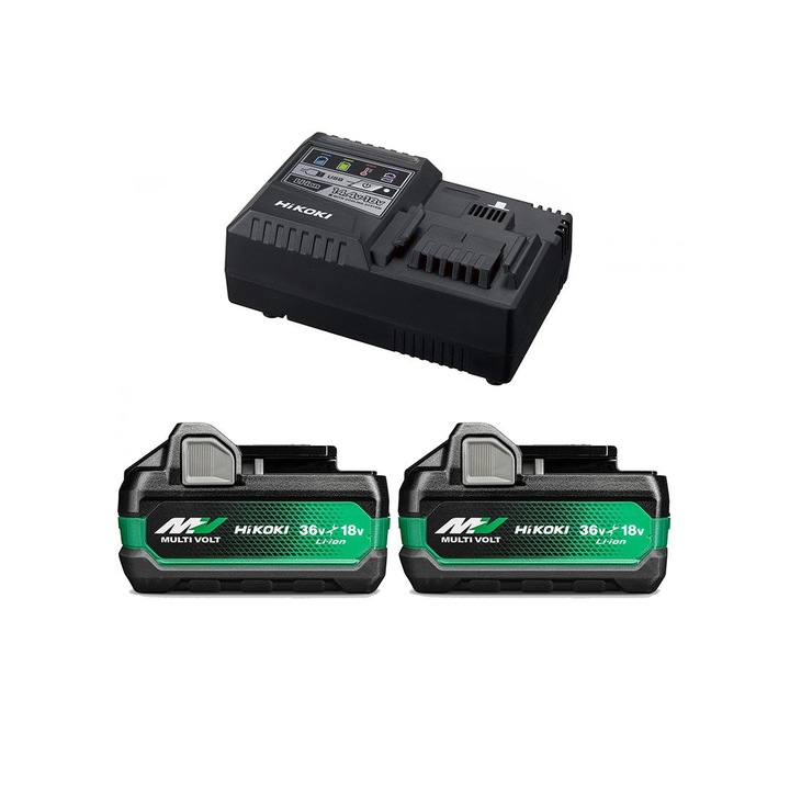 Incarcator multifunctional + 2 acumulatori Li-Ion 18/36V 8/4Ah, HiKOKI UC18YSL3, 0,6kg, set
