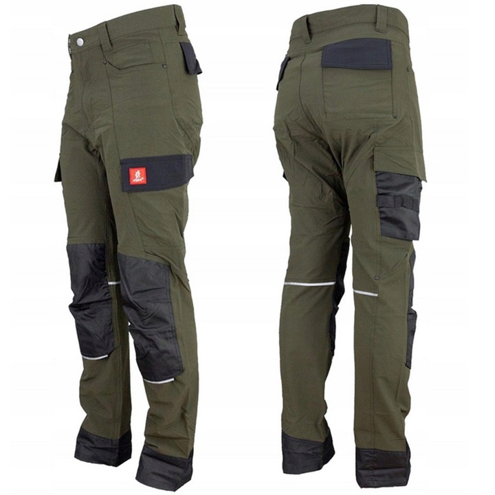 Pantaloni de lucru, URGENT URG-768, verzi, elastici, nylon, spandex, 62