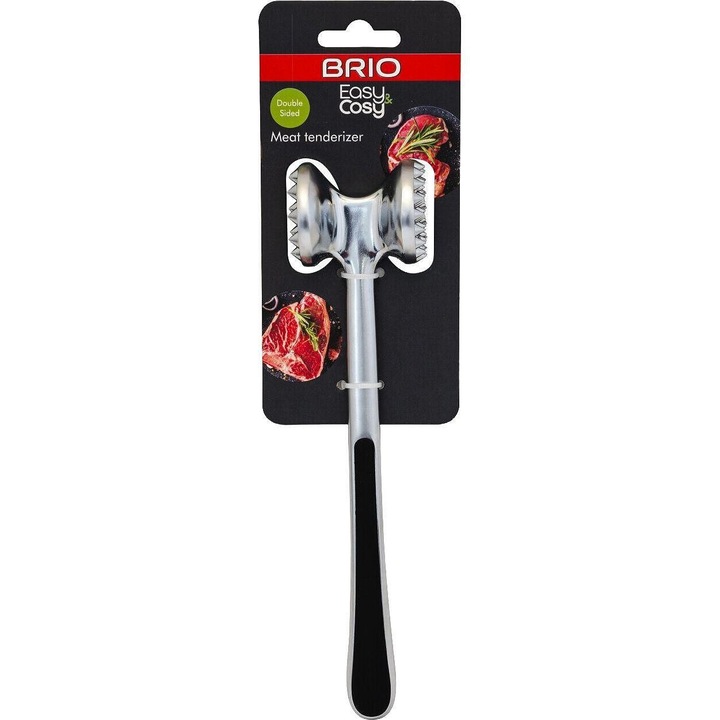 Ciocan pentru snitele Brio, dublu cap, maner antialunecare, 23.5x5cm, argintiu