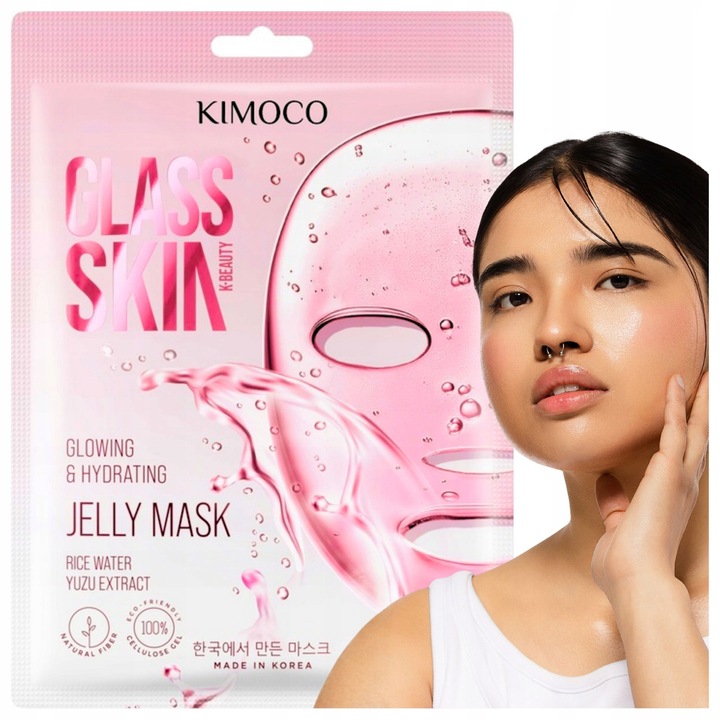 Masca de fata KIMOCO Glass Skin, iluminatoare, hidratanta, 23ml
