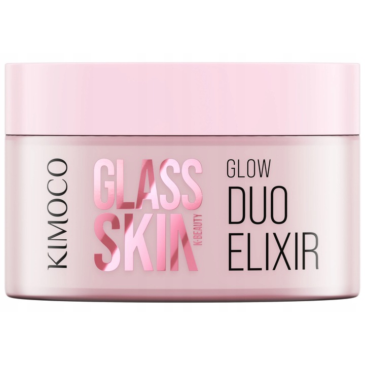 Crema-serum hidratant 2 in 1 Kimoco Glass Skin Duo Elixir, efect de stralucire, 100 g