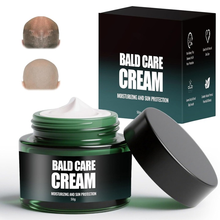 Set de 2 cutii Crema pentru ingrijirea scalpului Bald Head, 50g, hidratanta si hranitoare