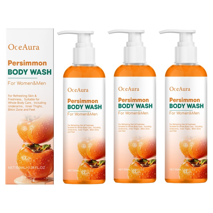 3 db hurma tusfürdő, 100 ml, hidratáló, kíméletes tisztító készlet