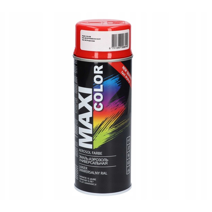 Autófesték, világos piros, fényes, 400ml, RAL3020