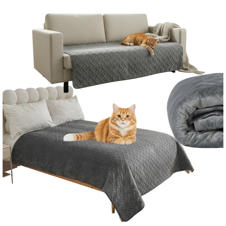 Covoras Protector Pentru Patul Cainelui Sau Pisicii, Antiderapant, Husa Impermeabila, 130X200 Cm, Wobell