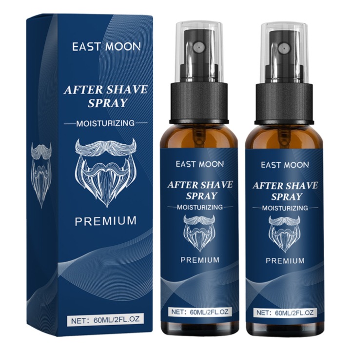 Set 2 sticle spray hidratant pentru ingrijirea barbii si mustatii, 60ml