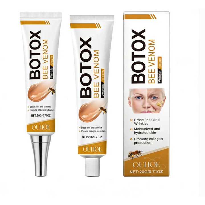3 db OUHOE arcápoló krém méhméreggel, 20g, mélyhidratálás, feszesség, rugalmasság