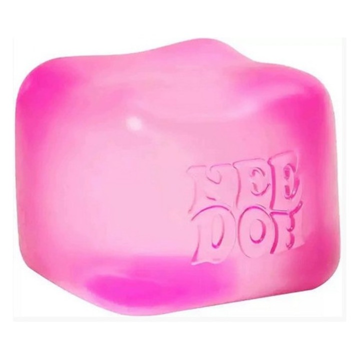 Jucarie stoarsa anti-stres, jucarie stoarsa in forma de cub roz, 5.6*5.6*5.6 cm