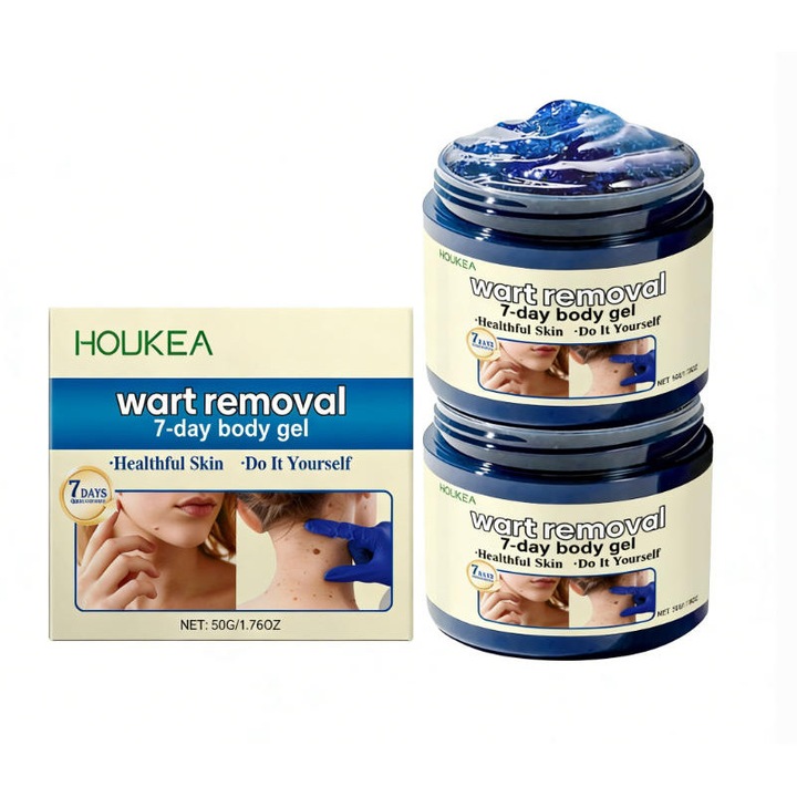 HOUKEA testápoló gél, 3 darabos készlet, 50g, könnyen felszívódó textúra, hidratáló, minden bőrtípusra