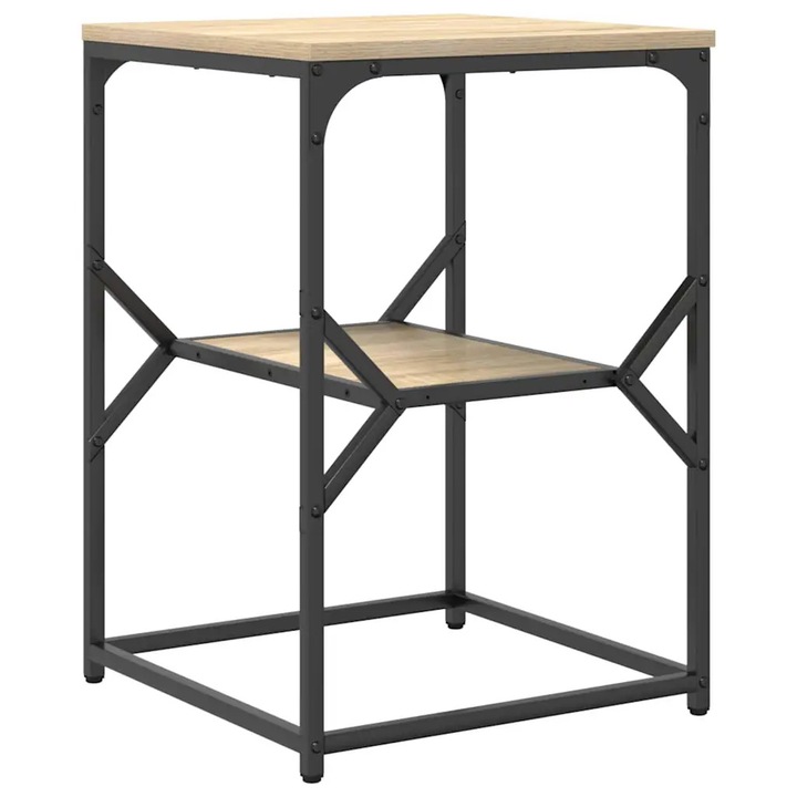 vidaXL Странична маса Сонома дъб 41 x 40 x 60 см