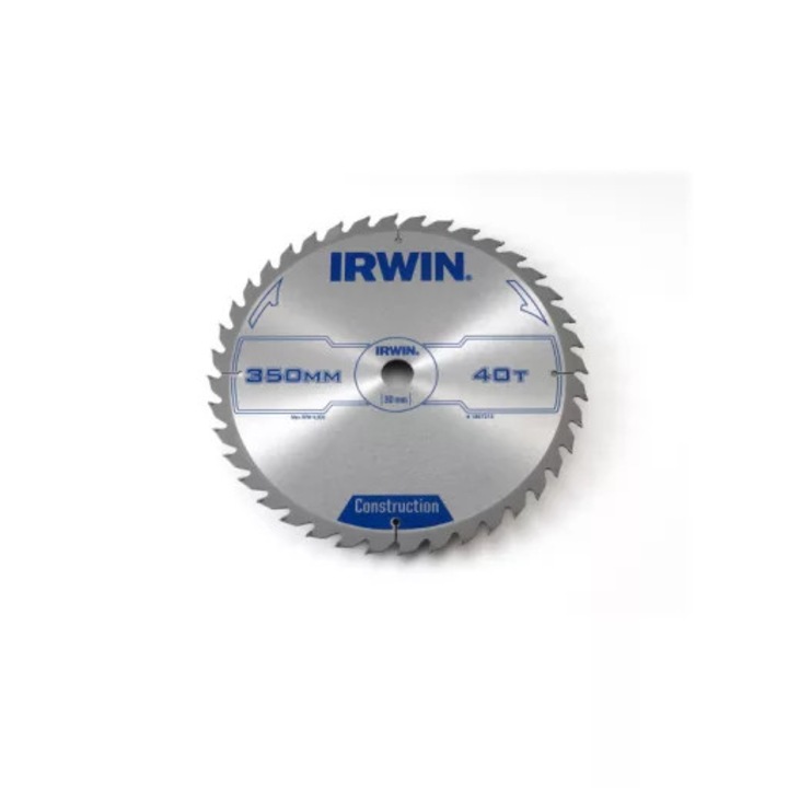 Panza de fierastrau Irwin 350x30mm, 40T, carbura, pentru lemn