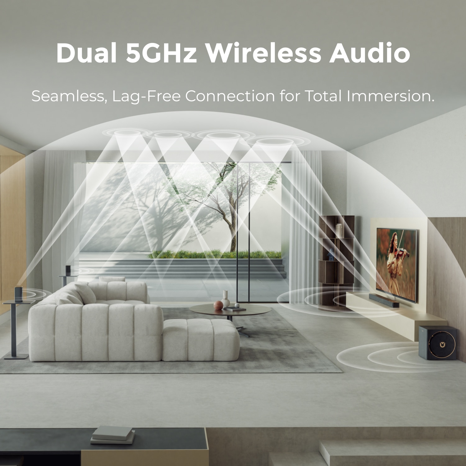 Ultimea Skywave X60 Soundbar, Surround Sound System 7.1.4 canale Dolby Atmos, 840 W, sunet SurroundX 360°, transmisie audio fara pierderi