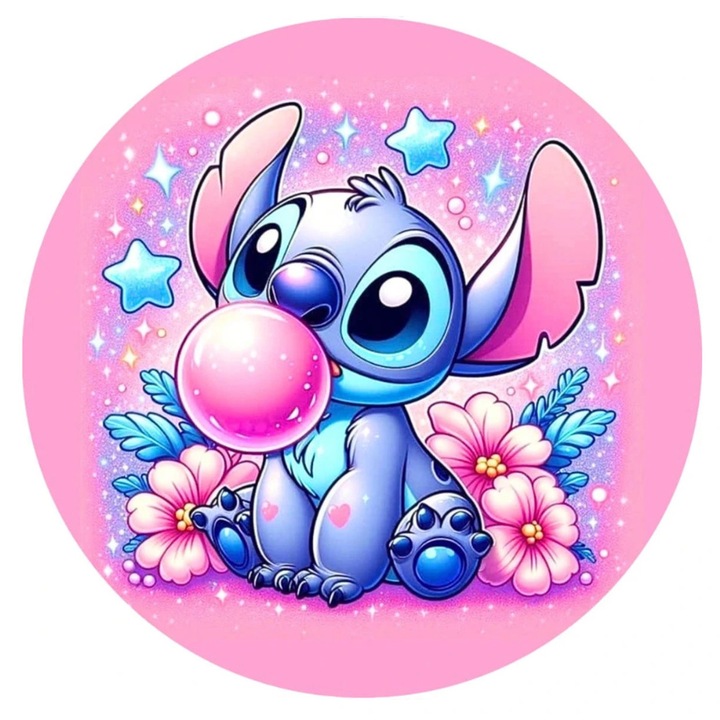 Disney fürdőszobaszőnyeg, Stitch, rózsaszín, 120cm, csúszásgátló