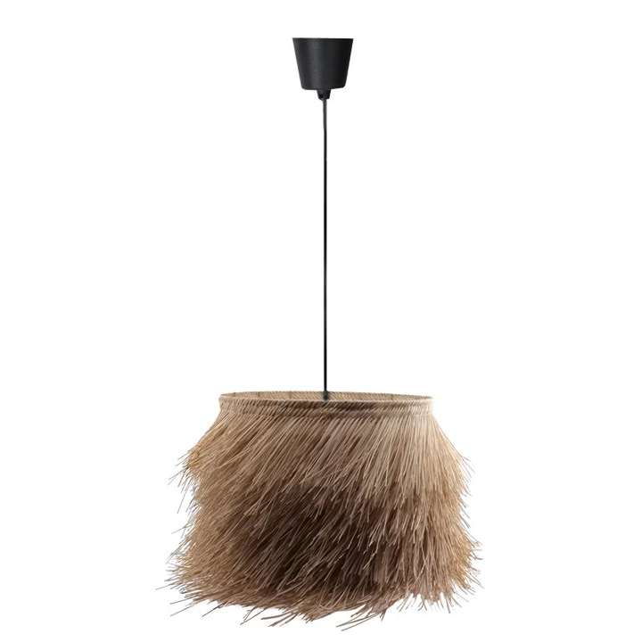 Lustra INART Hairy, naturala, ratan, 70x70x188 cm