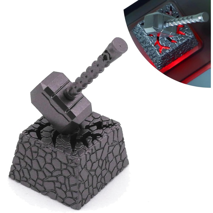 Kocris Casa egyedi mechanikus billentyűzet, Hammer billentyű, mitológiai design, áttetsző hatás