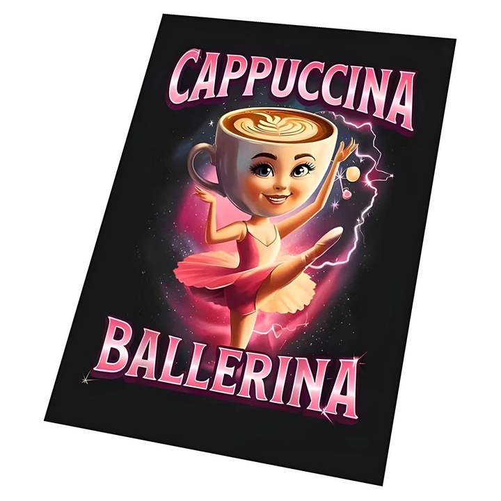 Fürdőszobaszőnyeg, Disney, Ballerina Cappuccina, 120x160cm, poliészter, csúszásgátló