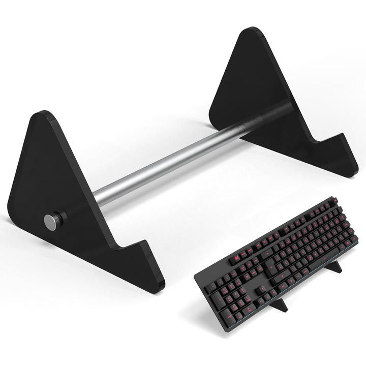 RUNJRX KEYBOARD akril tartó mechanikus billentyűzethez, fekete, 155x120x80mm