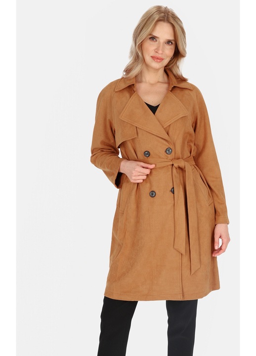 Palton dama, Perso, trenci dublu, culoare maro