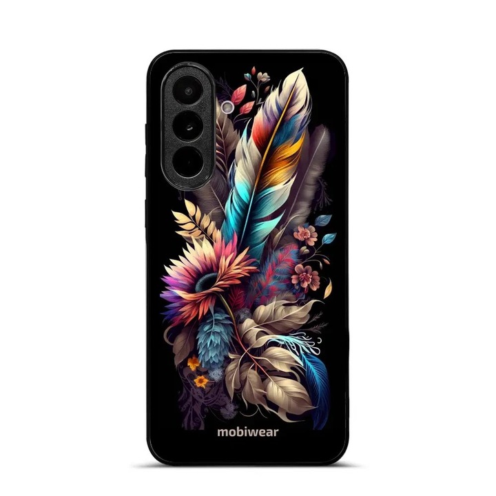 Husa pentru Samsung Galaxy A37 5G, Mobiwear, design floral, material plastic, multicolor