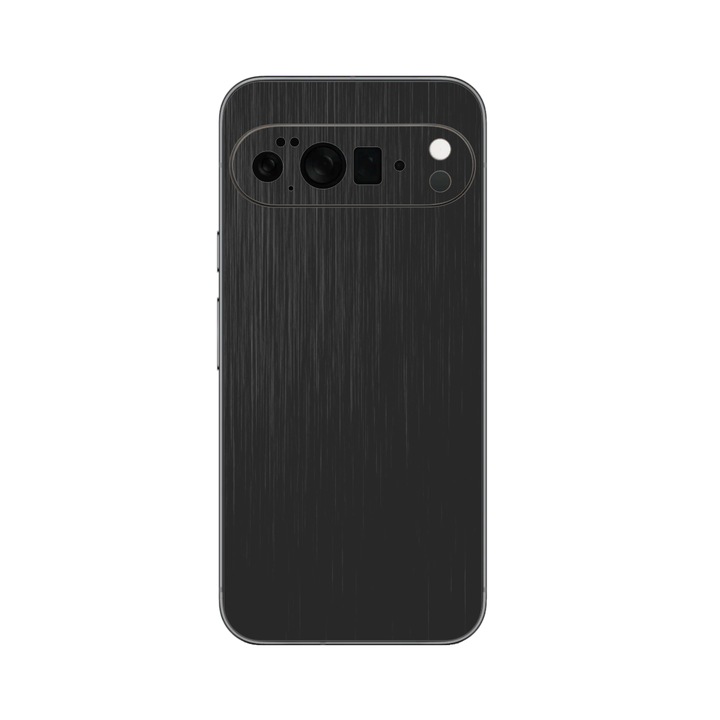 Folie iSkinz pentru Google Pixel 10 Pro XL - Brushed Negru, 360 Cut, Skin Adeziv Cover, Protectie pentru Carcasa Spate si Laterale