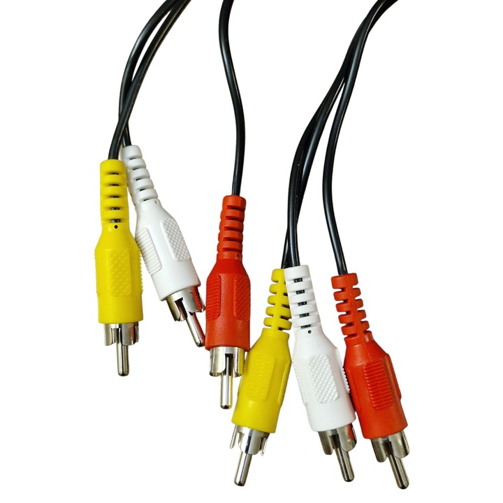 Cablu audio-video RCA, Aku, 1.5m, 2 conectori tata