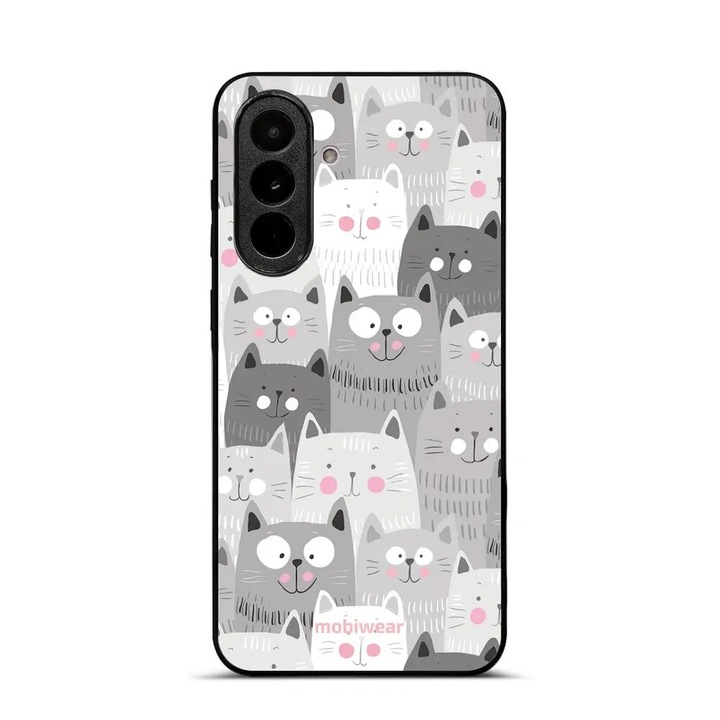 Husa pentru Samsung Galaxy A37 5G, Mobiwear, design pisici, material plastic, multicolor