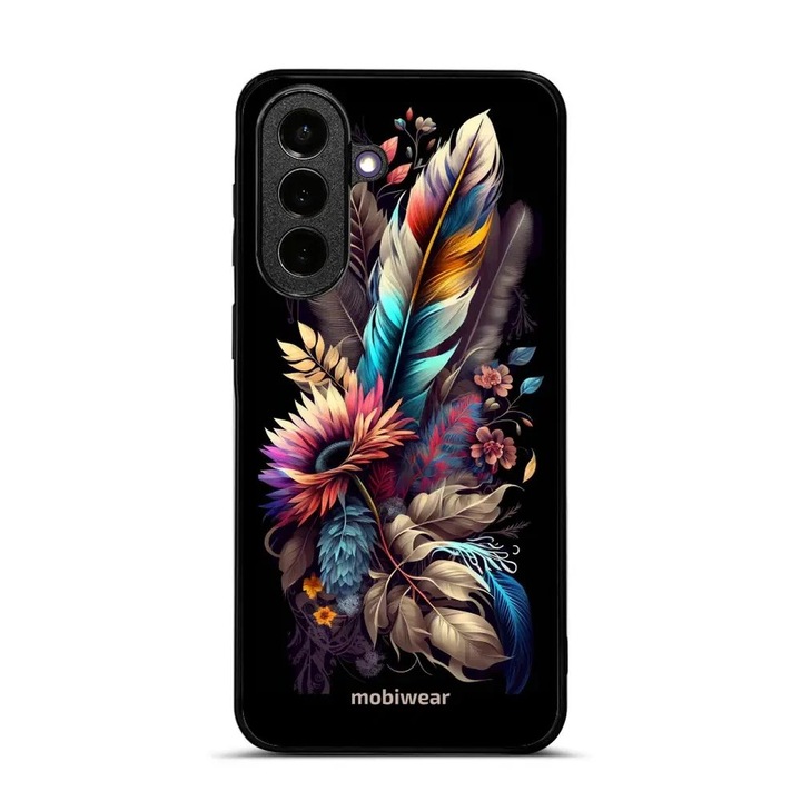 Husa pentru Samsung Galaxy A57 5G, Mobiwear Glossy, design floral, multicolor, material plastic, set 1 husa