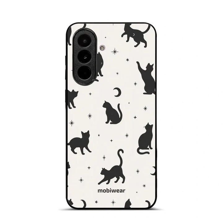 Husa pentru Samsung Galaxy A37 5G, Mobiwear Glossy, design pisici, multicolor, material plastic, tip glossy