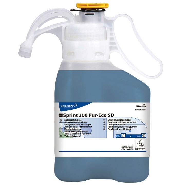 Detergent universal suprafete lavabile, super concentrat - Sprint 200 SD, 1.4 litri