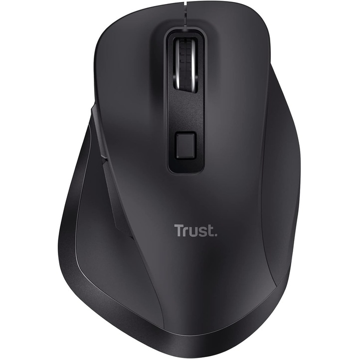Mouse Wireless Reincarcabil Trust Fyda, Design Sustenabil, Ergonomic, 800-2400 DPI