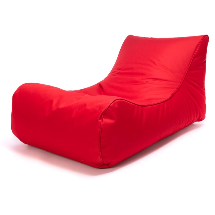 Puf Fotoliu Sac Ecopuf Master Polyester Sezlong Relaxare Ergonomic Interior Exterior Rezistent Durabil Suport Spate Confort Maxim Usor Curatare Mobilier Decor Modern 115x65x60cm Rosu