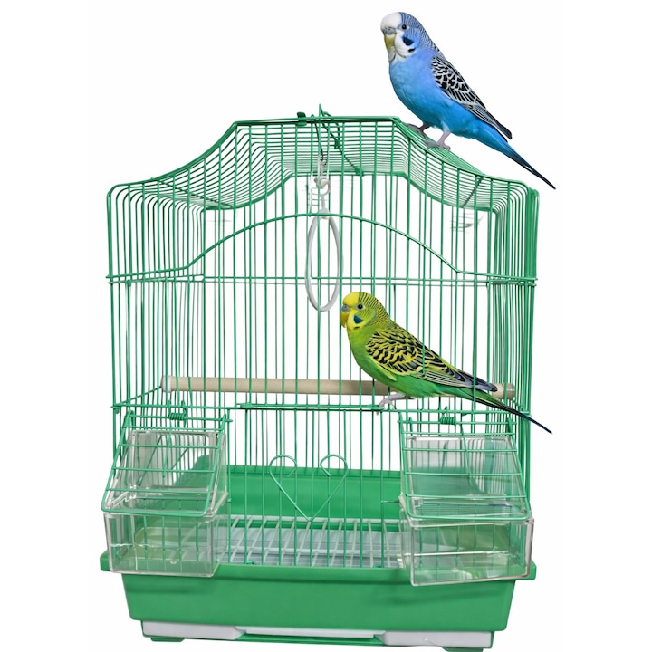 Colivie pentru pasari exotice Nr.112 VERDE, 30×23×39 cm