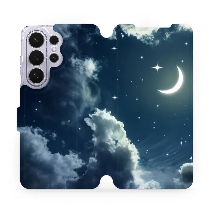 Husa flip Mobiwear pentru Samsung Galaxy S26 Ultra, design spatial, inchidere magnetica, suport, multicolor