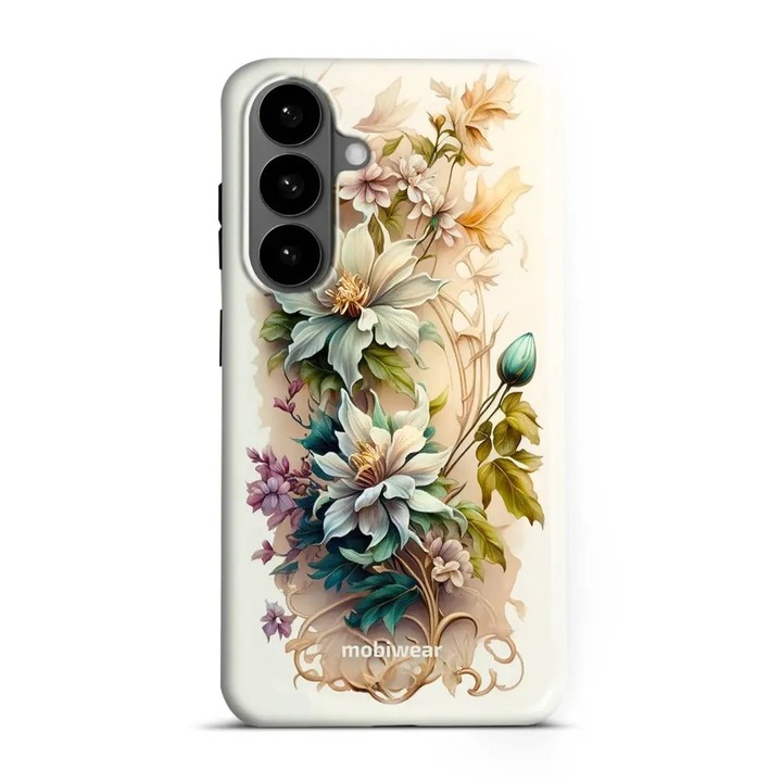 Husa telefon compatibila cu Samsung Galaxy S26 Plus, Mobiwear, Elite Pro, protectie dubla, model floral
