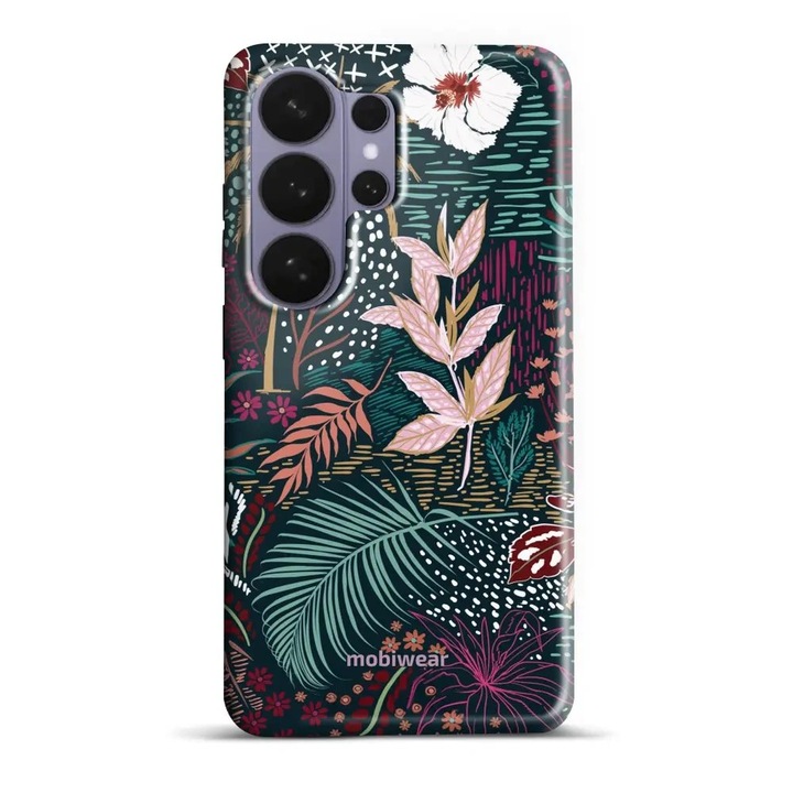 Husa telefon compatibila cu Samsung Galaxy S26 Ultra, Mobiwear Elite Pro, protectie dubla, model flori, material plastic si TPU