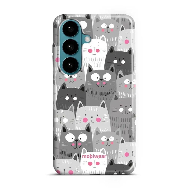 Husa telefon compatibila cu Samsung Galaxy S26, Mobiwear Elite Pro, protectie dubla, model pisici