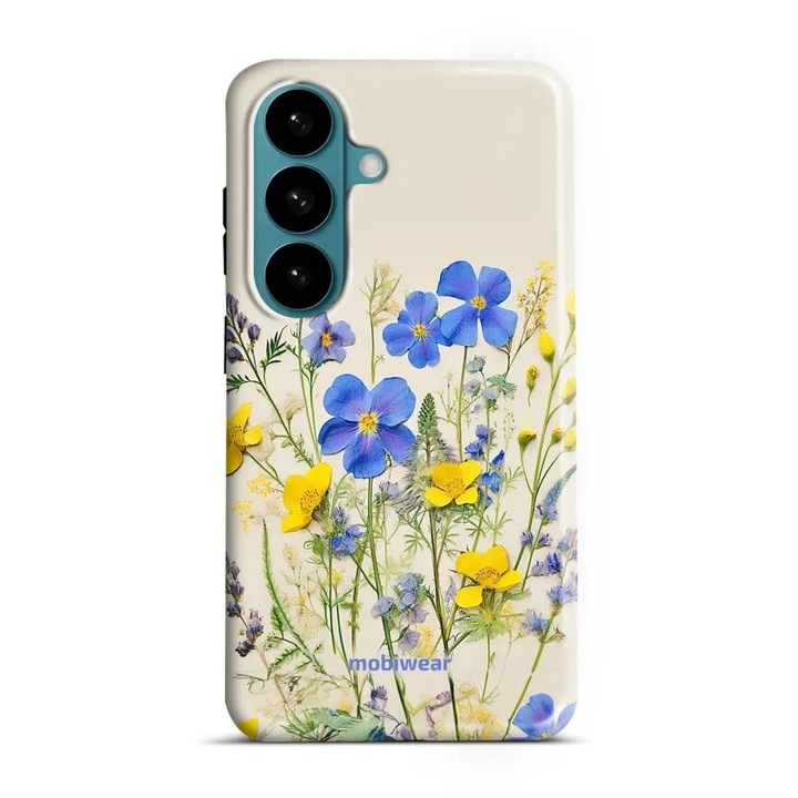 Husa telefon compatibila cu Samsung Galaxy S26, Mobiwear Elite Pro, protectie dubla, model floral, material plastic si TPU